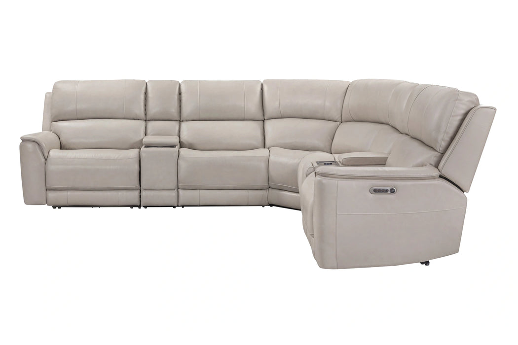 Parker Living Easton - Steamboat Brown 7 Piece Zero Gravity Power Reclining Sectional with Power Adjustable Headrests