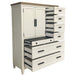 Parker House Americana Modern Bedroom 7 Drawer Door Chest with Workstation