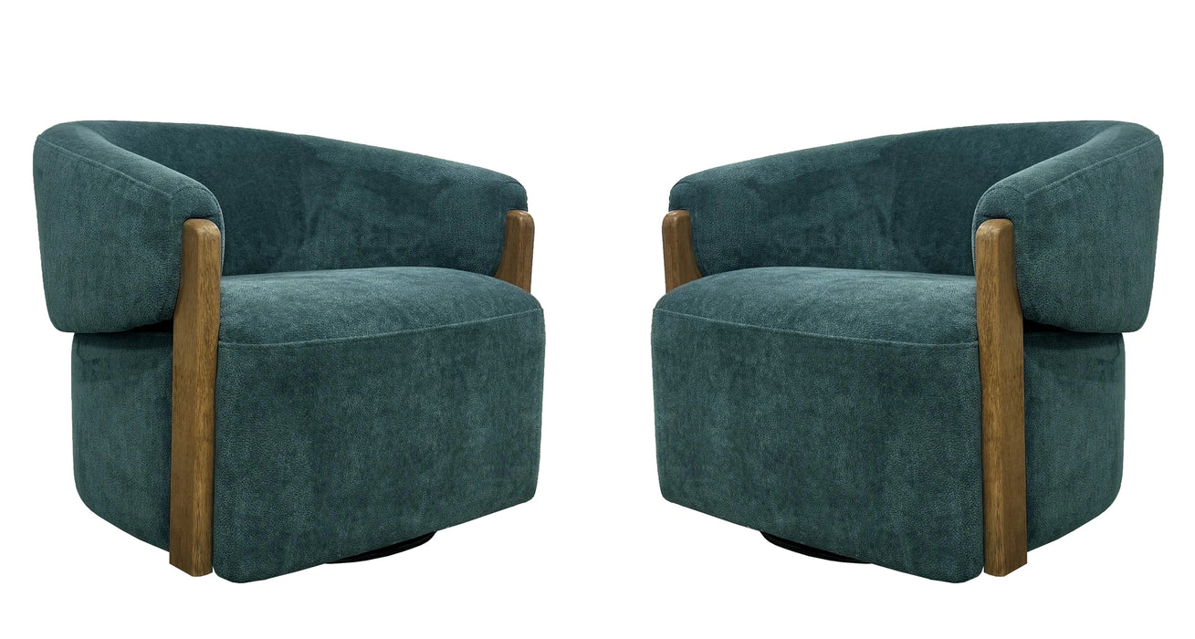 Parker Living Finley Swivel Accent Chair Two Pack