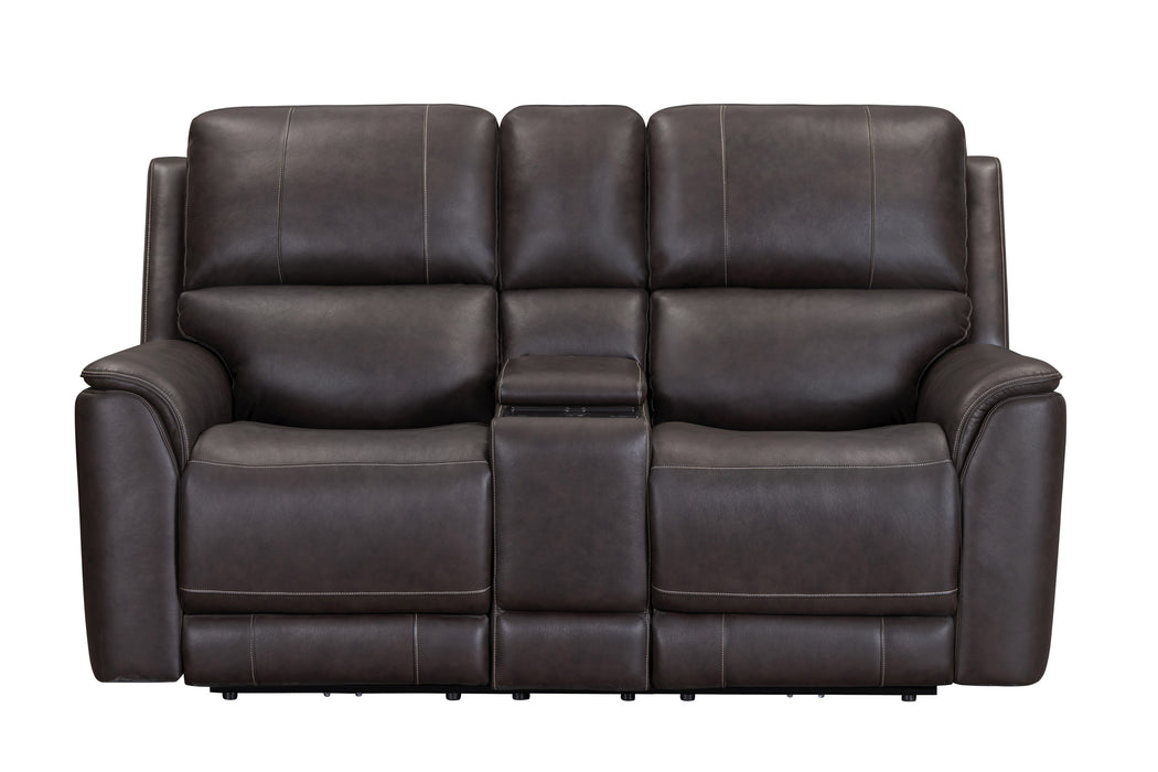 Parker Living Easton - Steamboat Brown Zero Gravity Power Reclining Tilt Console Loveseat P3