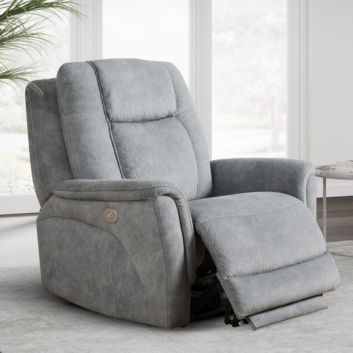 Parker Living Linus - Hudson Grey Power Reclining Sofa and Two Recliners