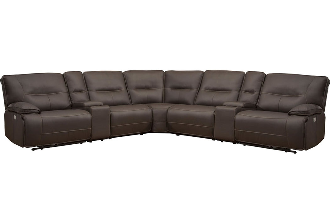 Parker Living Spartacus 7 Piece Modular Power Reclining Sectional with Power Adjustable Headrests