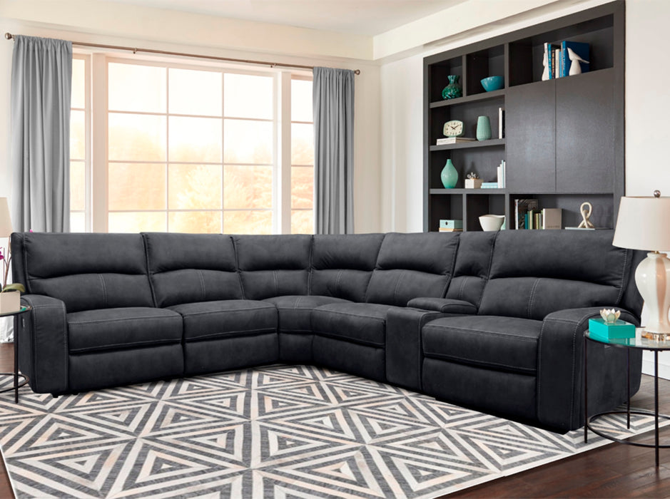 Parker Living Polaris 6 Piece Modular Power Reclining Sectional with Power Adjustable Headrests