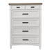Parker House Americana Modern Bedroom King Platform Bed 2 Nightstands Dresser with Mirror and Chest