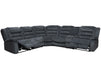 Parker Living Bolton - Misty Storm 6 Piece Modular Reclining Sectional and Entertainment Console