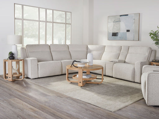 Parker Living Lancaster - Fluffy River Rock 6 Piece Zero Gravity Power Reclining Sectional with Power Adjustable Headrests