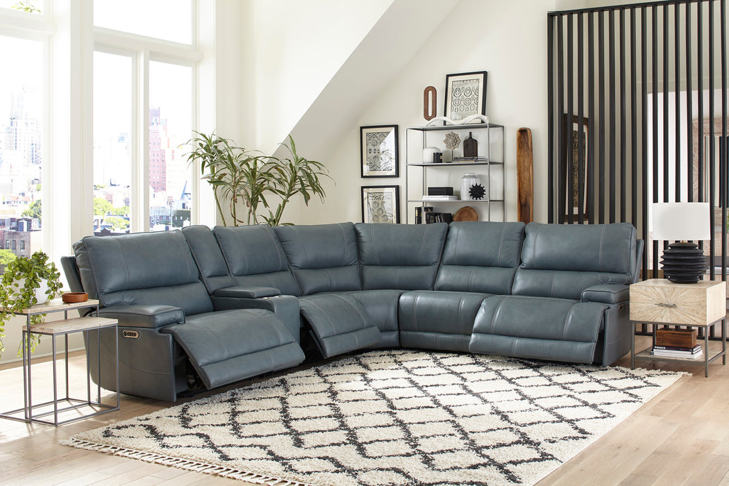 Parker Living Whitman - Powered By Freemotion 6 Piece Modular Power Reclining Sectional with Power Adjustable Headrests