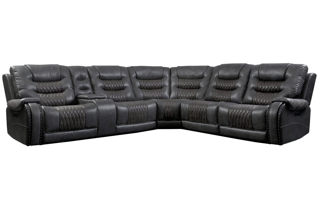 Parker Living Outlaw - Stallion 6 Piece Modular Power Reclining Sectional with Drop Down Table