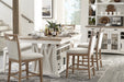 Parker House Americana Modern Dining 72 inch Island Counter Height Extendable Dining Table