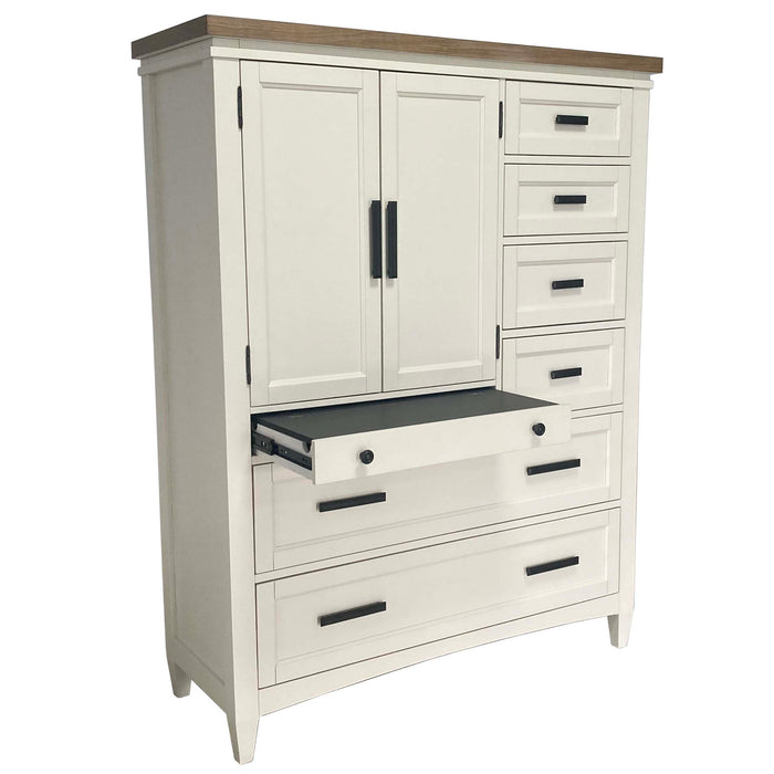 Parker House Americana Modern Bedroom 7 Drawer Door Chest with Workstation