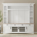 Parker House Americana Modern 92 Inch TV Console with Hutch Back Panel and LED Lights