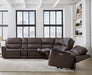Parker Living Easton - Steamboat Brown 6 Piece Zero Gravity Power Reclining Sectional with Power Adjustable Headrests