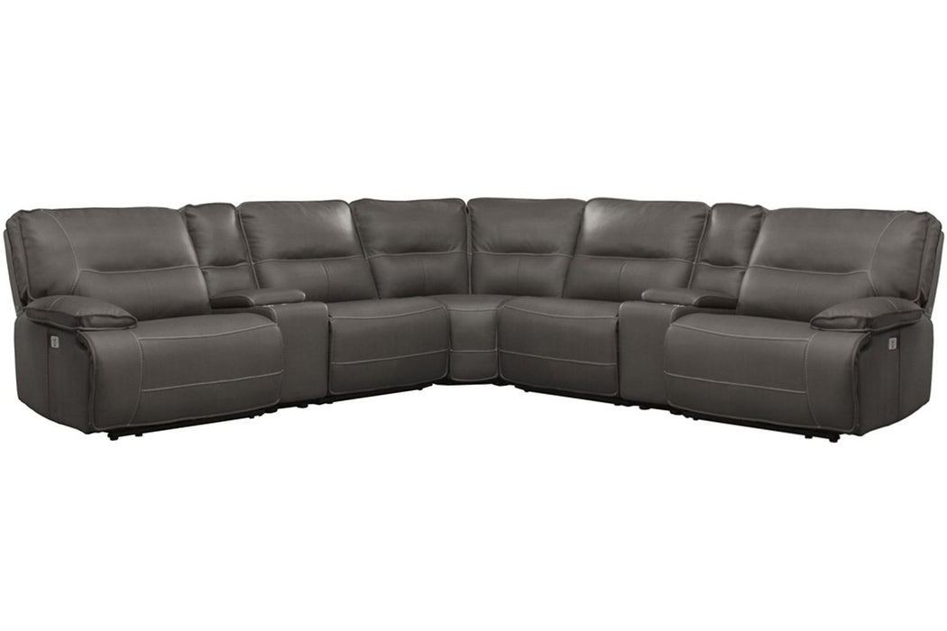 Parker Living Spartacus 7 Piece Modular Power Reclining Sectional with Power Adjustable Headrests