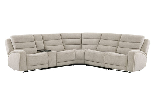 Parker Living Felix - Mari Fawn 6 Piece Zero Gravity Power Reclining Sectional with Beverage Cooler Console