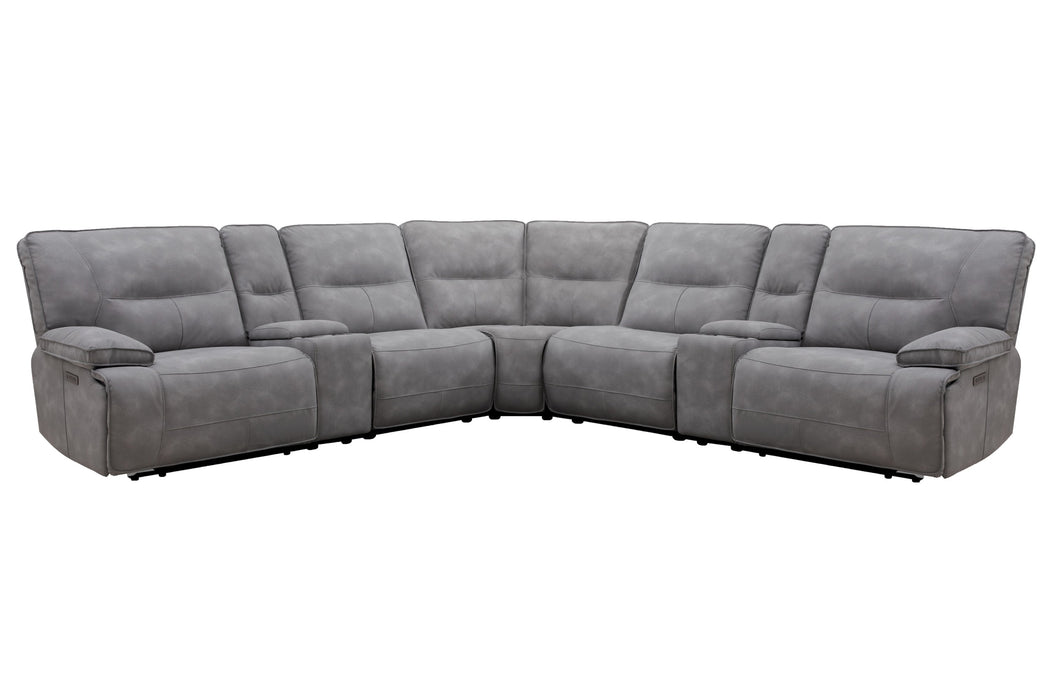 Parker Living Gladiator 7 Piece Modular Power Zero Gravity Reclining Sectional with Power Adjustable Headrests