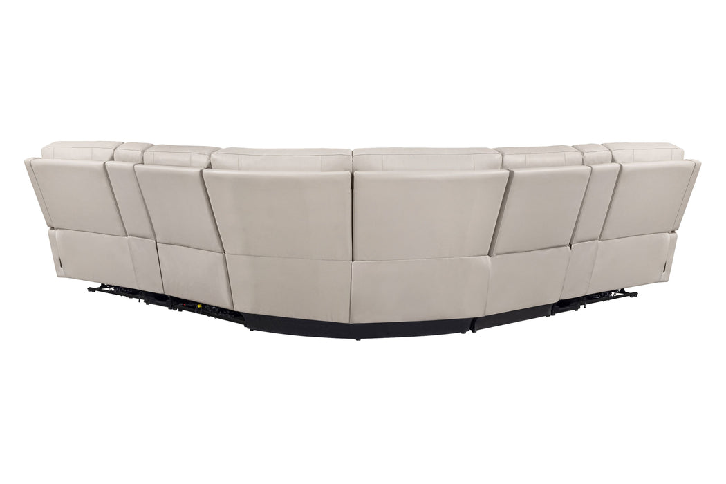 Parker Living Easton - Steamboat Brown 7 Piece Zero Gravity Power Reclining Sectional with Power Adjustable Headrests