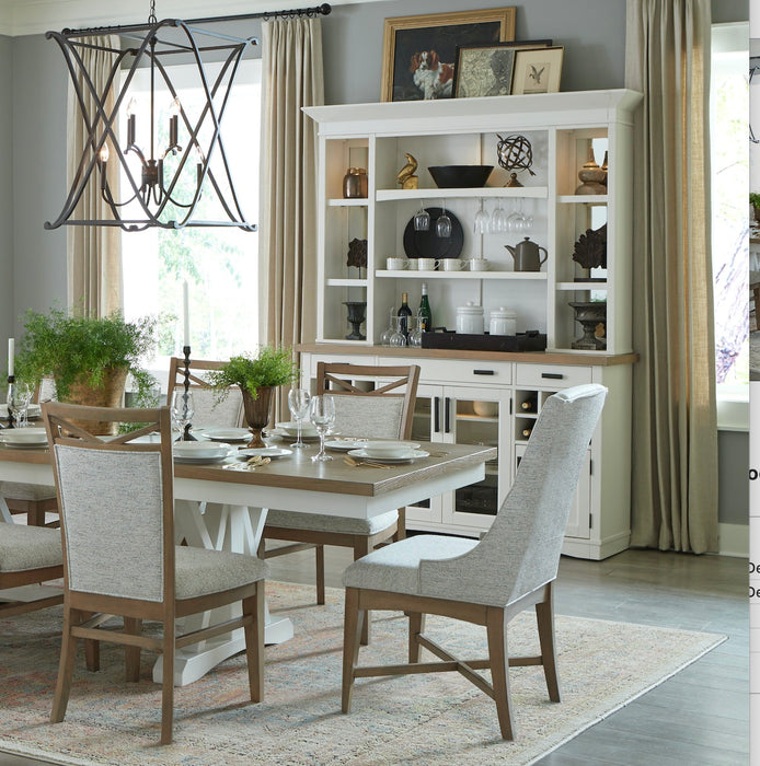 Parker House Americana Modern Dining 69 inch Buffet and Hutch with Quartz Insert