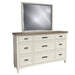 Parker House Americana Modern Bedroom King Shelter Bed 2 Nightstands Dresser with Mirror and Chest