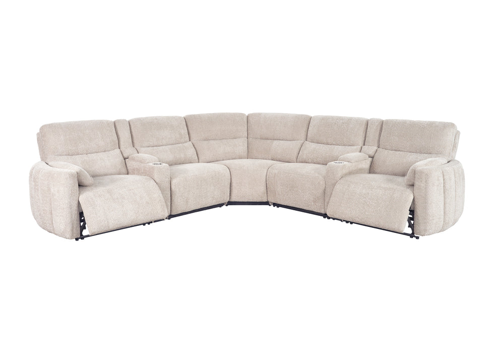 Parker Living Modesto 7 Piece Modular Power Reclining Sectional with Power Adjustable Headrests