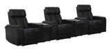 Parker Living Phoenix Zero Gravity Power 3 Seat Home Theater Seating with 2 Wedges and Immersive Audio