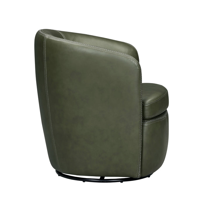Parker Living Barolo 100% Italian Leather Swivel Club Chair