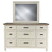Parker House Americana Modern Bedroom King Platform Bed 2 Nightstands and Dresser with Mirror