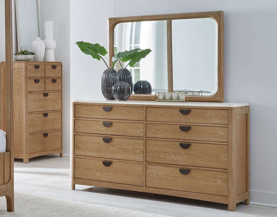 Parker House Escape - Bedroom Queen Poster Bed 2 Nightstands Dresser with Mirror and Chest