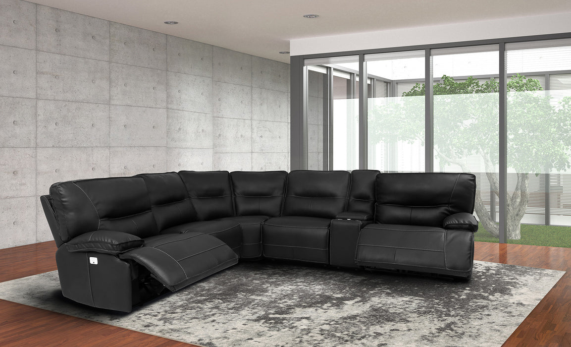 Parker Living Spartacus 6 Piece Modular Power Reclining Sectional with Power Adjustable Headrests
