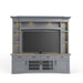 Parker House Americana Modern 92 Inch TV Console with Hutch Back Panel and LED Lights
