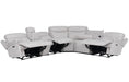Parker Living Alpine - Airy Midnight 6 Piece Zero Gravity Power Reclining Sectional with Power Adjustable Headrests