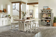Parker House Americana Modern Dining 72 inch Island Counter Height Extendable Dining Table