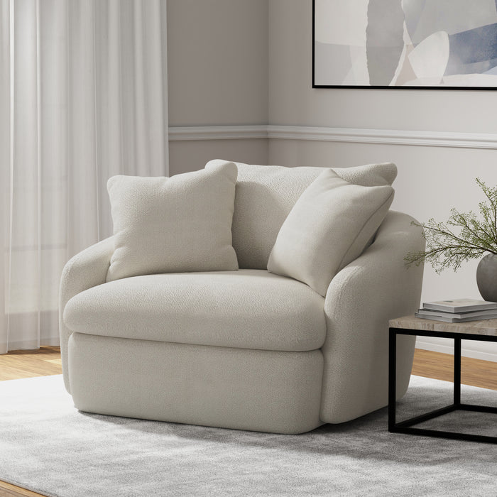 Parker Living Boomer Large Swivel Chair with 2 Toss Pillows