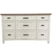 Parker House Americana Modern Bedroom King Platform Bed 2 Nightstands and Dresser with Mirror