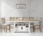 Parker House Americana Modern Dining Island Counter Height Table with 6 upholstered chairs