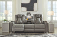 Mancin Reclining Sofa with Drop Down Table image